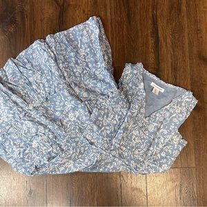 Lucky Brand blue floral tiered Sleeveless dress 
SZ 4